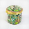Picture of Rare Halcyon Days Enameled 'The Rain Forest' Trinket Box