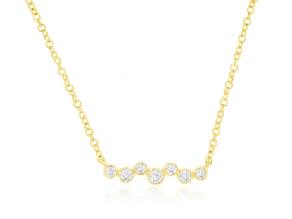 Picture of 14k Yellow Gold Diamond Necklace
