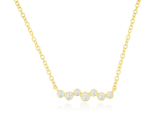 Picture of 14k Yellow Gold Diamond Necklace