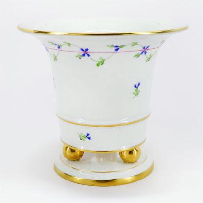 Picture of 'Blue Garland' Ball Footed Vase by Herend 