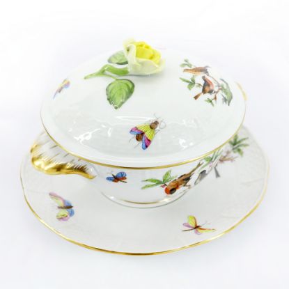 Picture of Cream Soup Bowl with Lid & Saucer, Assorted Styles