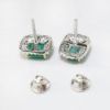 Picture of 18k Two-Tone Gold Emerald & Diamond Earrings