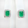 Picture of 18k Two-Tone Gold Emerald & Diamond Earrings