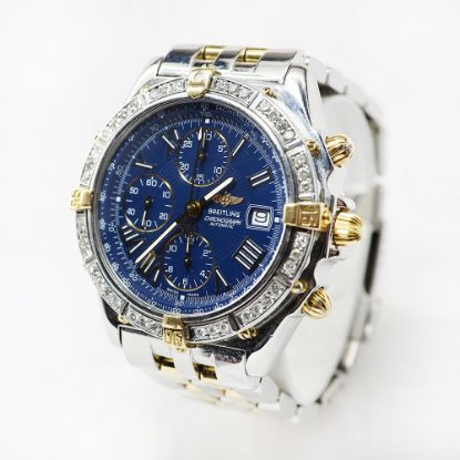 Picture of Breitling Chronomat Evolution 18k Yellow Gold Steel & Diamond Bezel Watch