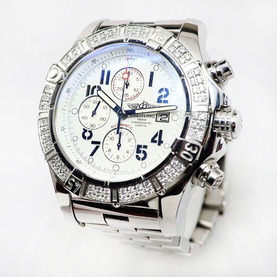 Picture of Breitling Super Avenger SS Chronograph White Dial Watch