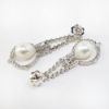 Picture of Platinum, South Sea Pearl Drops & Diamond Earrings by Raymond C. Yard