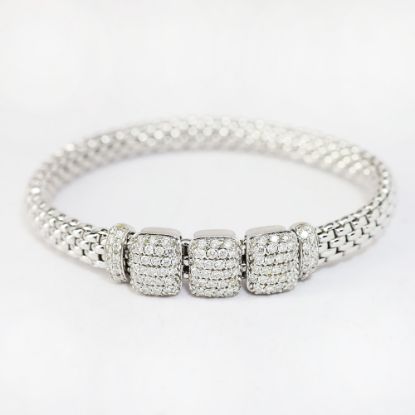 Picture of FOPE 18k White Gold Pavé Set Diamond Bracelet