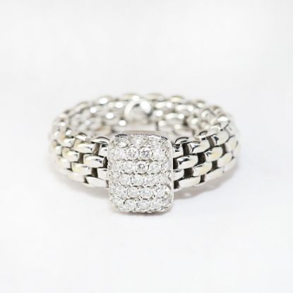 Picture of FOPE 18k White Gold Pavé Set Diamond Ring