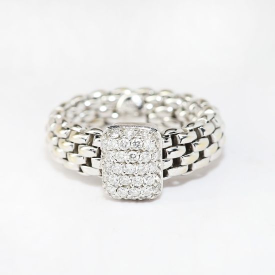 Picture of FOPE 18k White Gold Pavé Set Diamond Ring