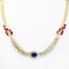 Picture of 18k Yellow Gold Sapphire, Ruby & Diamond Necklace