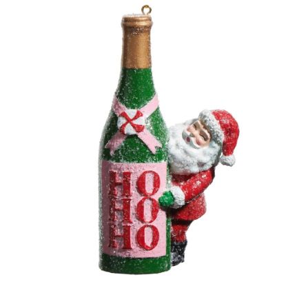 Picture of 'Bottled Cheer' Christmas Cheer Santa Ornament