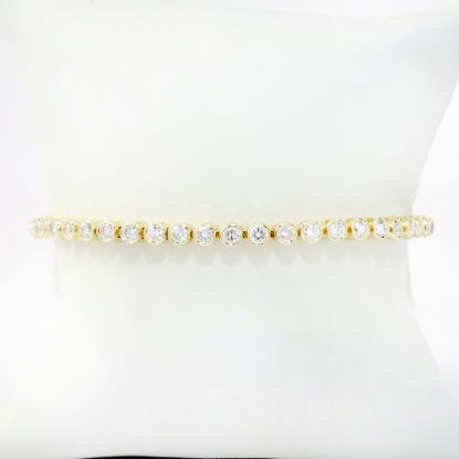 Picture of 14k Yellow Gold Diamond Tennis Bracelet 