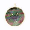 Picture of 18k Yellow Gold Abalone Shell & Diamond Taurus Constellation Pendant 