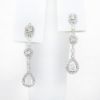 Picture of 14k White Gold Diamond Dangle Earrings 