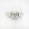 Picture of 14k White Gold 1.05CT Ascher Cut Diamond Engagement Ring 