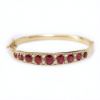 Picture of Antique 14k Gold, Ruby & Diamond Bangle Bracelet