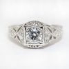 Picture of Vintage 14k White Gold Filigree & Diamond Engagement Ring