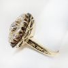 Picture of Victorian Revival 14k Yellow Gold, Black Enamel & Diamond Statement Ring 