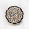 Picture of Victorian Revival 14k Yellow Gold, Black Enamel & Diamond Statement Ring 