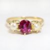 Picture of Vintage 14k Yellow Gold, Ruby & Pearl Ring