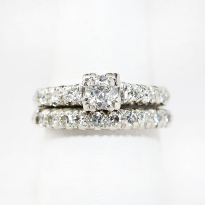 Picture of Vintage Platinum & Diamond Bridal Ring Set