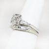 Picture of Vintage 14k White Gold & Diamond Bridal Ring Set