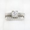 Picture of Vintage Platinum & Transitional Cut Diamond Bridal Ring Set