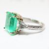 Picture of Platinum Emerald and Diamond Ring 