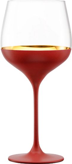 Picture of ORO24 Christmas Red Grand Burgundy Wine Glass by Nicolette Mayer