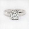 Picture of Vintage 1950s 14k White Gold & Diamond Engagement Ring