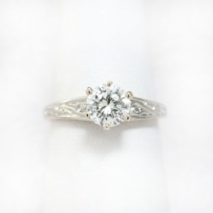 Picture of Vintage Two-Tone 14k Gold & Diamond Solitaire Engagement Ring