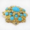 Picture of 1968 Faux Turquoise & Rhinestone Brooch by Henkel & Grosse for Christian Dior