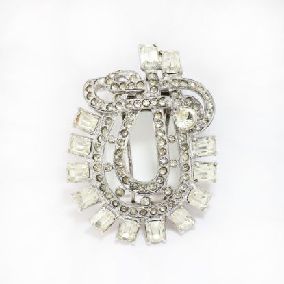 Picture of Vintage 1935-1945 Eisenberg Original Sterling Silver & Rhinestone Fur Clip