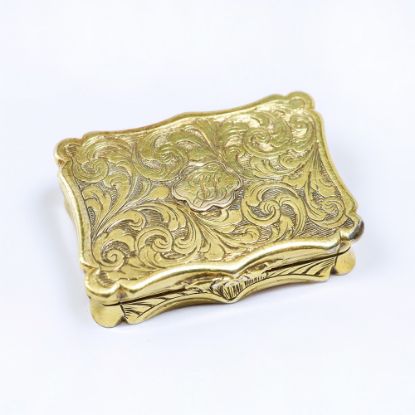 Picture of Victorian English Gilt Silver Vinaigrette by Nathaniel Mills, Birmingham