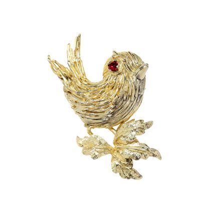 Picture of Rare 1965 Henkel & Grosse Gilt Sterling Silver Bird Brooch