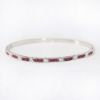 Picture of 14k White Gold, Diamond & Ruby Bangle 