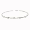 Picture of 14k White Gold & Diamond Stations Bangle 