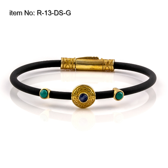 Picture of AXION Gold Plated Sterling Silver Turquoise & Sodalite Bracelet