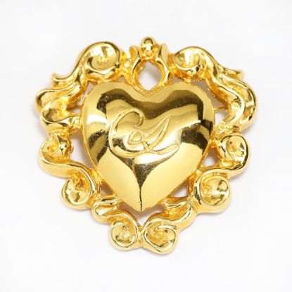 Picture of Vintage Christian Lacroix Golden Heart Brooch/Pendant