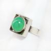 Picture of Mid Century Modernist Sterling Silver & Chrysoprase Ring by Erik Granit