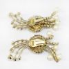 Picture of Vintage Extra Large Hobé Rhinestone & Pearl Clip-On Earrings