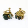 Picture of Vintage Miriam Haskell Moss Agate Clip-On Earrings