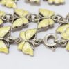 Picture of Vintage Danish Sterling Silver & Yellow Guilloche Enamel Butterfly Necklace by Volmer Bahner