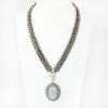 Picture of Antique Victorian Sterling Silver Locket with Original Chain