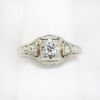 Picture of Antique 18k White Gold & Old European Cut Diamond Engagement Ring