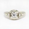 Picture of Antique 18k White Gold & Old European Cut Diamond Engagement Ring