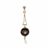 Picture of Antique 10k Gold, Onyx, Pearl & Diamond Lavalier Pendant