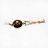 Picture of Antique 10k Gold, Onyx, Pearl & Diamond Lavalier Pendant