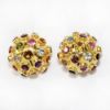 Picture of Vintage Mid Century 18k Gold & Multi Gemstone Sputnik Earrings