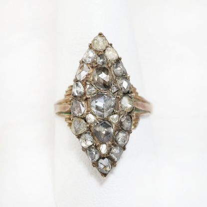 Picture of Antique Georgian Era 9k Gold & Diamond Navette Ring